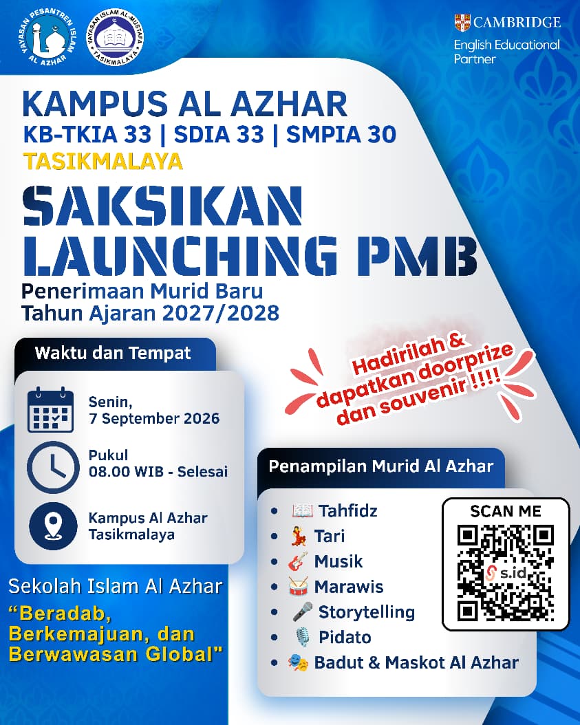 Launching Penerimaan Murid Baru TA 2027/2028 Al Azhar Tasikmalaya dilaksanakan t...